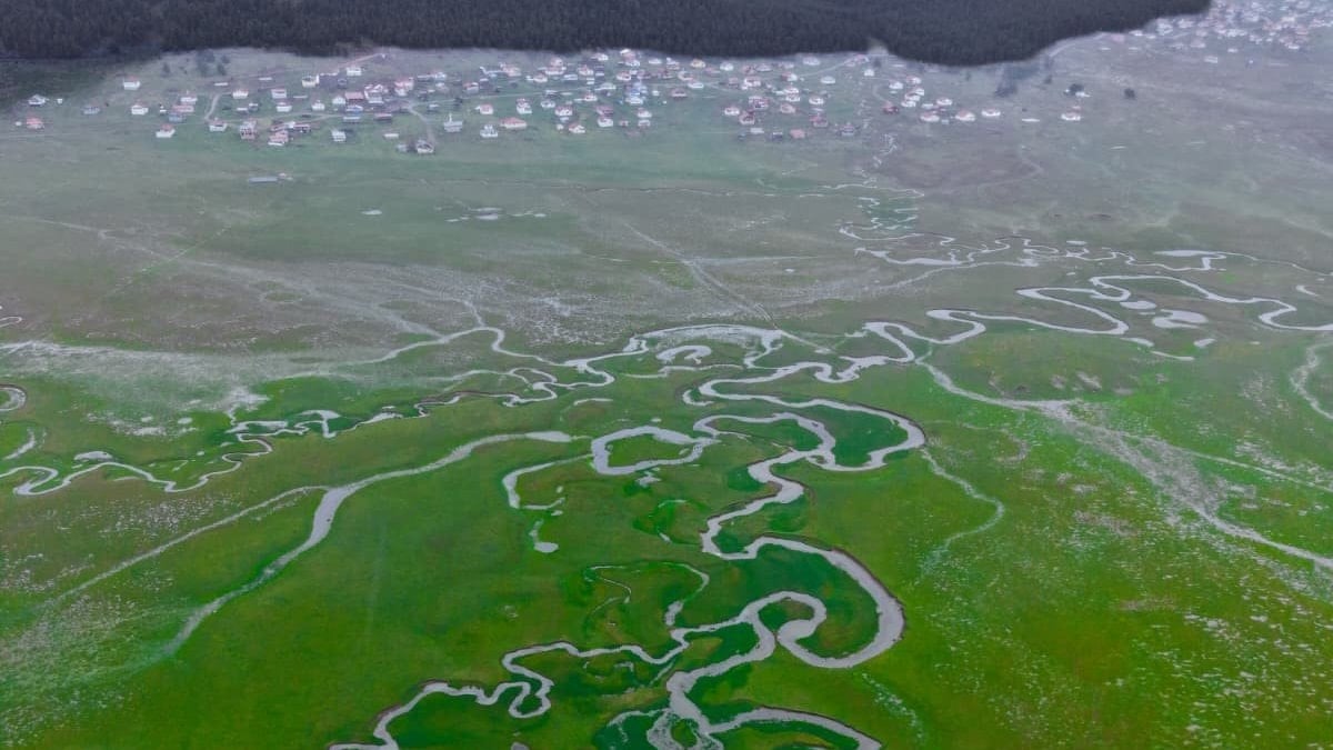 Ankara'da menderesler havadan görüntülendi