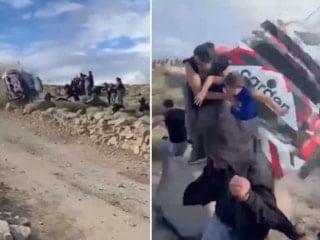 Arjantin'de takla atan ralli aracı seyircilerin arasına daldı: 1 ölü, 3 yaralı