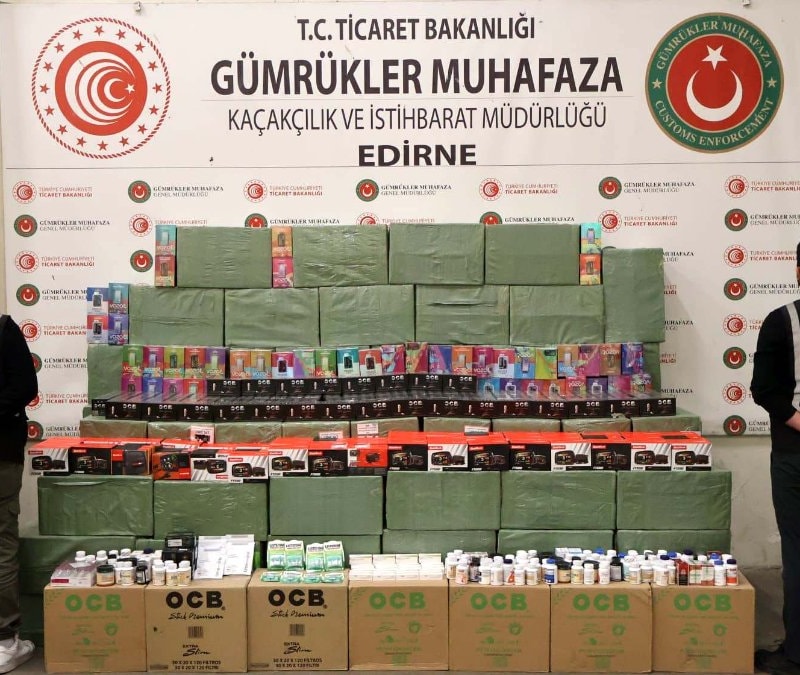 Kapıkule Gümrük Kapısı'nda 33,1 milyon liralık kaçak eşya yakalandı