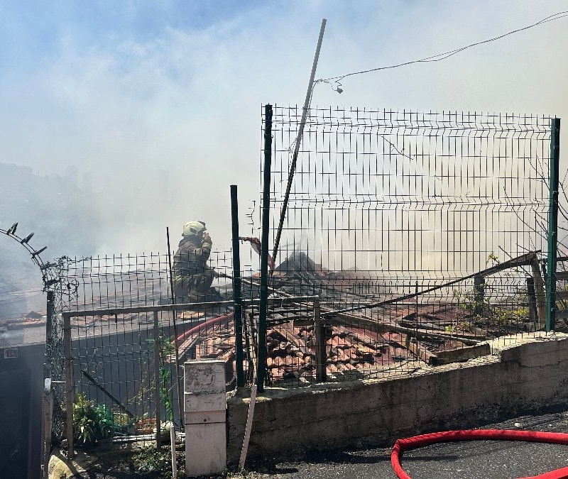 Sarıyer’de gecekondu yangını