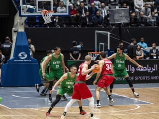 Suriye ve Lübnan milli basketbol takımları dostluk maçı yaptı