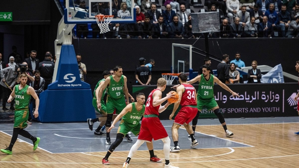 Suriye ve Lübnan milli basketbol takımları dostluk maçı yaptı