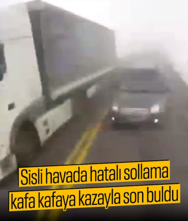Artvin'de sisli havada hatalı sollama kazayla son buldu