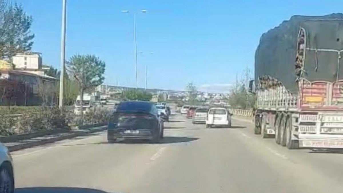 Karabük’te trafikte tehlikeli makas