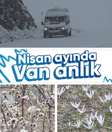 Van'da nisan ayında iki mevsim bir arada