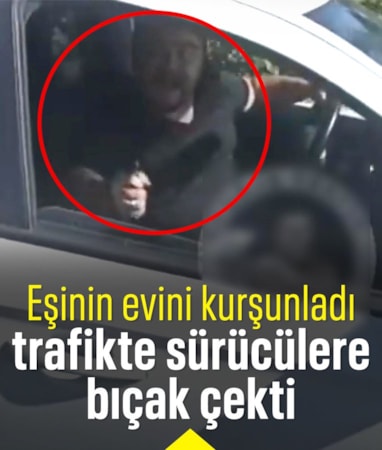 Ankara'da eşinin evini kurşunladı, trafikteki görüntüleri ortaya çıktı