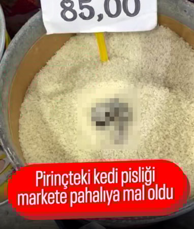 Mersin'de açıkta satılan pirinçte kedi dışkısı tespit edildi: Markete ceza yağdı