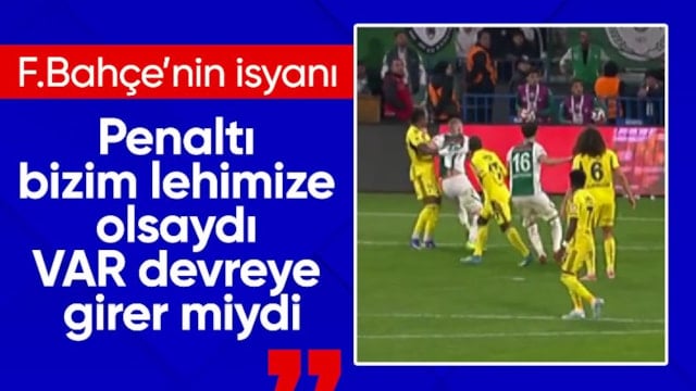 Fenerbahçe'den penaltı pozisyonuna tepki!