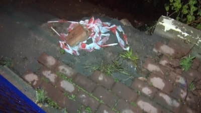 Sarıyer’de çöken kaldırım tehlike saçıyor: Mahalleli çözüm bekliyor