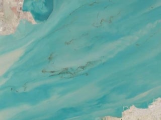 Basra Körfezi'ndeki petrol sızıntısı uzaydan görülüyor