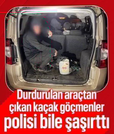 Hatay'da aracın bagajından kaçak göçmen çıktı