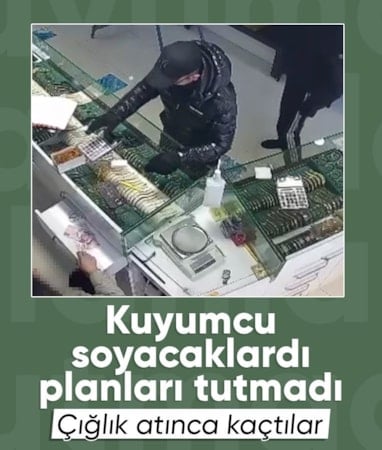 İstanbul'da kuyumcuya soygun girişimi: İşletme sahibinin çığlıklarıyla kaçtılar