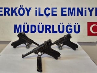 Yozgat’ta şüpheli araçtan tarihi silahlar çıktı