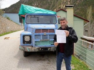 Gümüşhane'de odunluk olarak kullanılan kamyona İstanbul'da ceza