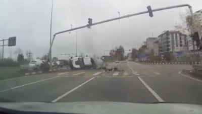 Giresun’da feci kaza kamerada