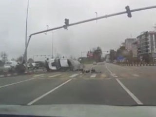 Giresun’da feci kaza kamerada