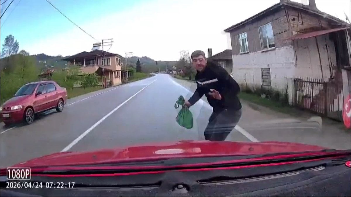 Ordu'da karşıdan karşıya geçmek isterken ölümle burun buruna geldi