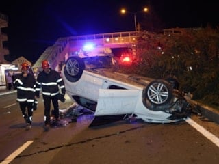 Nevşehir'de köpeğe çarpmamak için ölümle burun buruna geldi