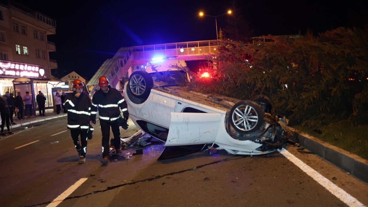 Nevşehir'de köpeğe çarpmamak için ölümle burun buruna geldi