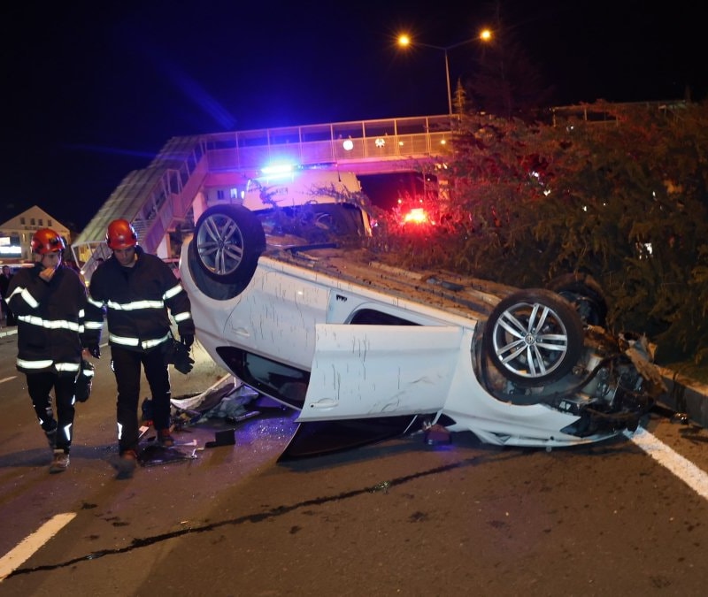 Nevşehir'de köpeğe çarpmamak için ölümle burun buruna geldi