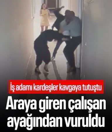 İzmir'de kardeşlerin kavgasını ayırmak isterken ayağından vuruldu