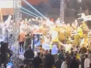 Trabzon'da boks maçında kavga kamerada