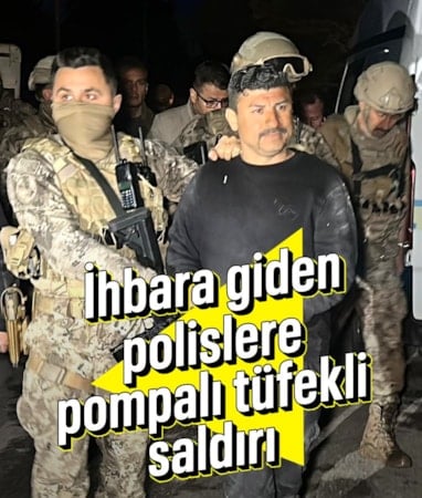 Uşak'ta pompalı tüfekle ateş açılan polis ekiplerinden ikisi yaralandı