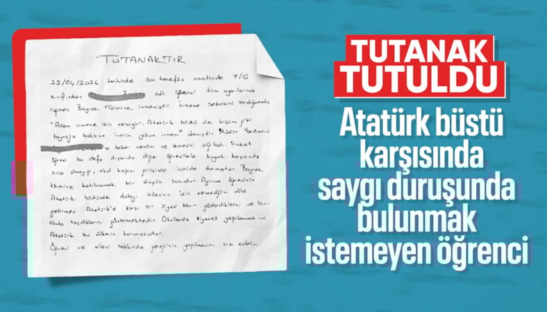 İzmir'de 'bayrak töreni'ne inmeyen öğrenci hakkında tutanak tutuldu