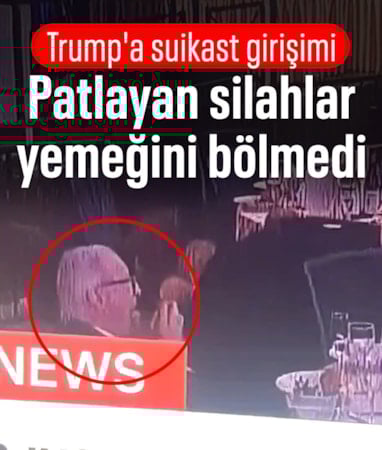 Trump'a suikast girişimi: Hiçbir şey olmamış gibi yemek yemeye devam etti