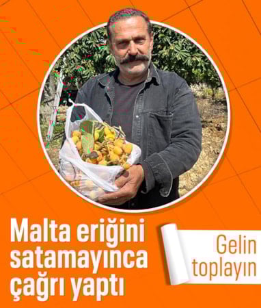 Antalya'da ürettiği Malta eriğine talep düşünce bedava dağıttı