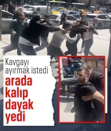 İstanbul'da çıkan kavgayı ayırmak isteyen esnaf darebedildi