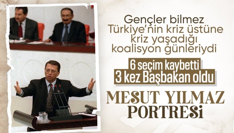 Türk siyasetinin önemli isimlerinden biri: Eski Başbakan Mesut Yılmaz'ın portresi