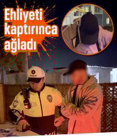 Bursa'da ehliyetini kaptıran alkollü sürücü ağladı