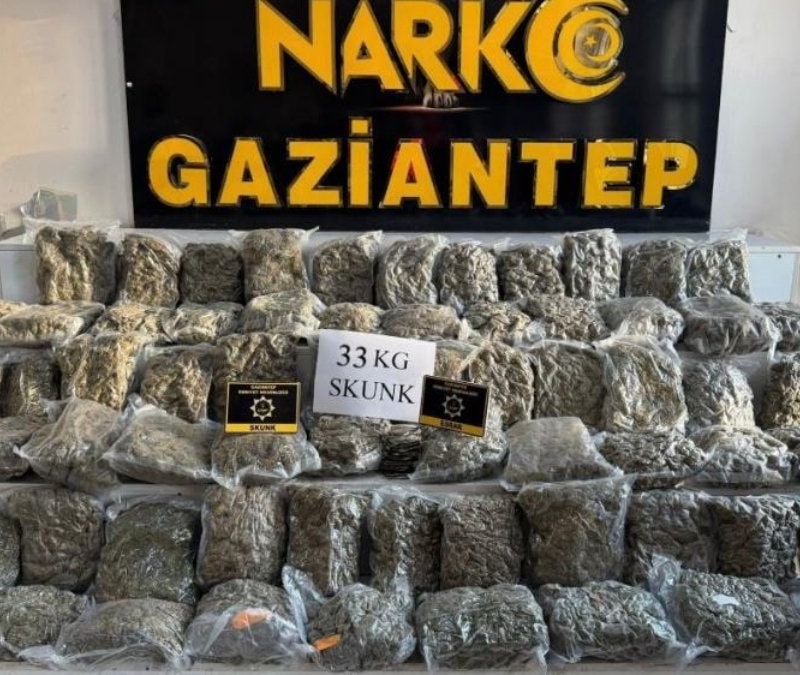 Gaziantep’te tır dorsesinde 34 kilo uyuşturucu ele geçirildi