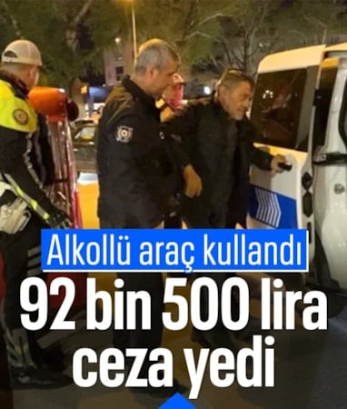 Bursa'da alkollü araç kullanan sürücüye 92 bin 500 lira ceza