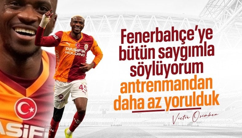 Victor Osimhen: Bu maçta antrenmanlardakinden daha az yorulduk