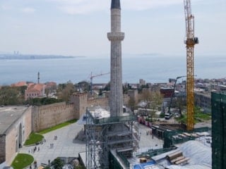 Ayasofya’nın kuzeydoğu minaresinde restorasyon tamamlandı