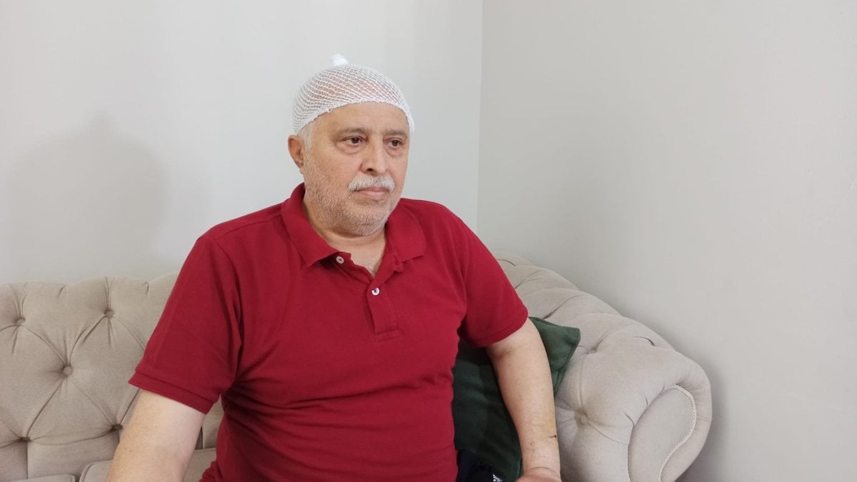 Hatay'da satırlı saldırganın elinden zor kurtuldu