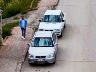 Kırıkkale'de denetimden kaçan ehliyetsiz sürücü drone'dan kaçamadı