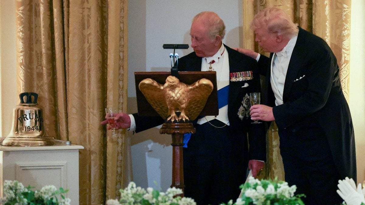 Trump çifti, İngiltere Kralı III. Charles'ı akşam yemeğinde ağırladı