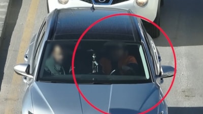 Kırşehir'de drone ile trafik denetimi: Gören emniyet kemerini taktı