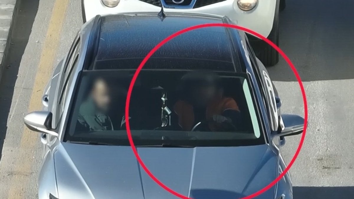 Kırşehir'de drone ile trafik denetimi: Gören emniyet kemerini taktı