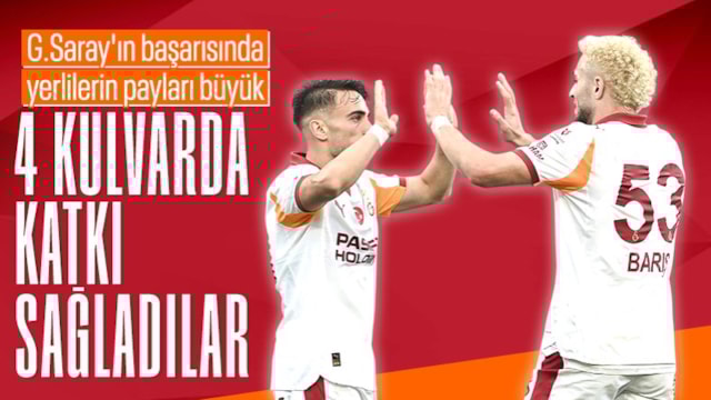 Galatasaray'ın başarısında yerli futbolcuların payı büyük