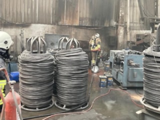 Hatay'da tel fabrikasında yangın