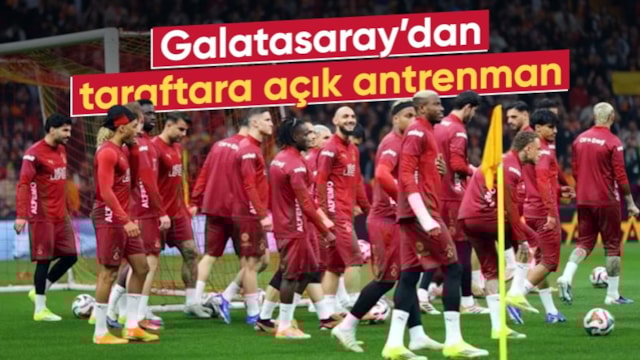 Galatasaray'dan stadyumda taraftara açık antrenman