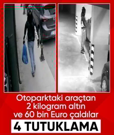 Ümraniye’de otomobilden 2 kilo altın ve 60 bin euro çalan 4 kişi tutuklandı