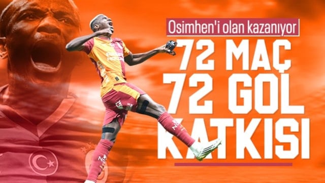 Victor Osimhen'in Galatasaray karnesi: 72 gollük katkı...