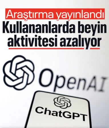 ChatGPT kullananlarda beyin aktivitesi azalıyor
