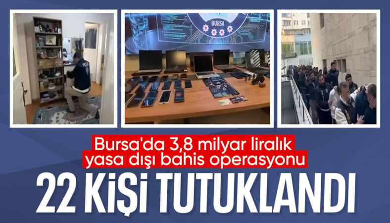 Bursa'da 3,8 milyarlık yasa dışı bahis operasyonu