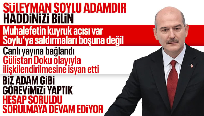 Süleyman Soylu'dan Gülistan Doku tartışmalarına çok net cevap